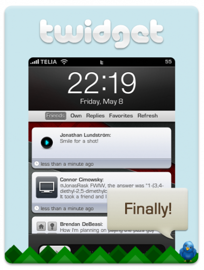 Twidget: Twitter sulla tua lock-screen