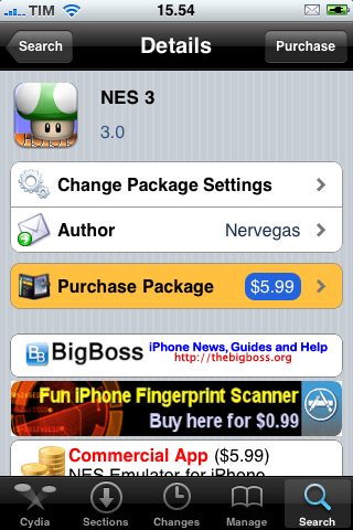 Aggiornamento per NES, l’emulatore Nintendo (Cydia Store)