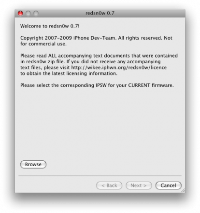 Guida iPhoneItalia: Jailbreak Firmware 3.0 con RedSn0w (Mac)