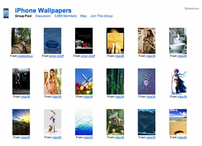 Migliaia di sfondi per iPhone su Flickr