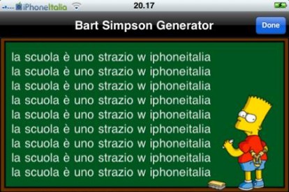 Bart Simpson Generator (Cydia) su iPhone