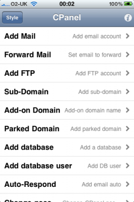 Cpanel Control: amministrazione server cPanel direttamente da iPhone [Cydia]