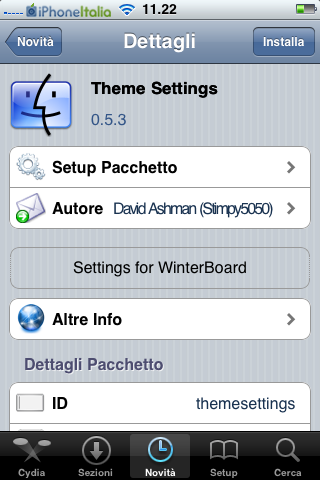 Theme Settings (Cydia): Winterboard nelle impostazioni dell’iPhone