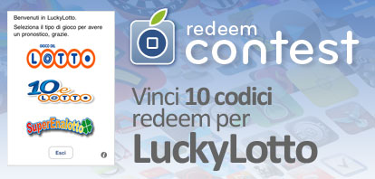 CONTEST: vinci 10 codici redeem per LuckyLotto [VINCITORI]