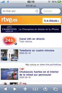 rtve.es: le partite della Campions League in diretta su iPhone!