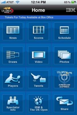 US Open 2009: l’applicazione ufficiale su AppStore