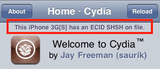 Da Cydia è possibile salvare l’ECID del firmware 3.1
