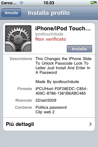 iPhoneLetterLock: aumenta le cifre della password di protezione su iPhone