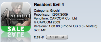 Resident Evil 4 offerto a 2,39€