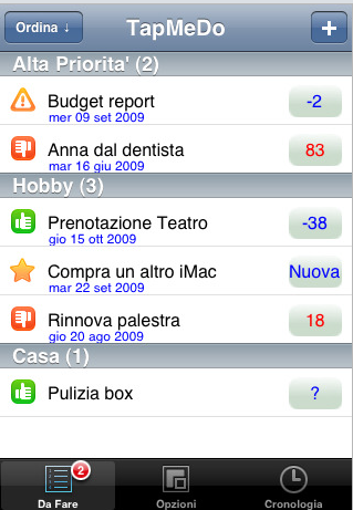 TapMeDo: task manager gratuito per iPhone