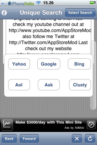 Unique Search (Cydia): 6 motori di ricerca in un’unica applicazione