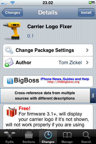Carrier Logo Fixer (Cydia): visualizzare il logo operatore dopo il jailbreak con PwnageTool