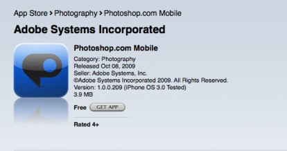 Photoshop.com Mobile su AppStore USA
