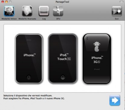 GUIDA: eseguire il jailbreak su iPhone 2G, 3G e 3GS con firmware 3.1.3 utilizzando PwangeTool (Mac)