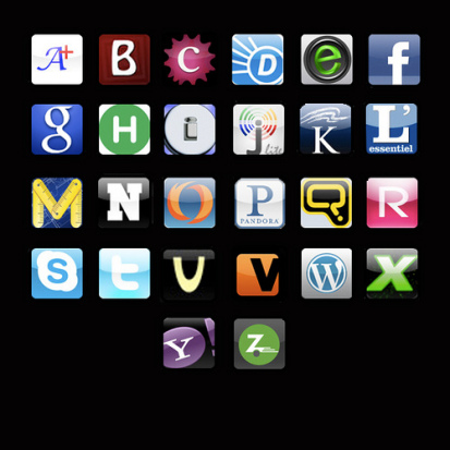 L’alfabeto creato con le icone delle applicazioni