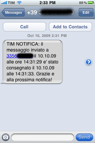 Le notifiche di invio di un SMS su iPhone, senza Jailbreak!