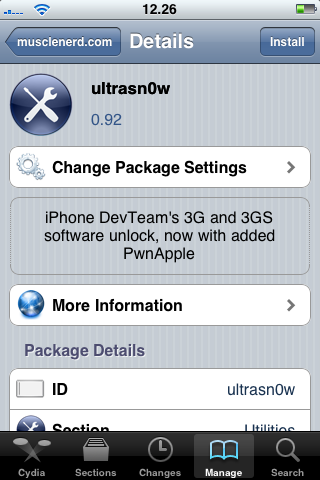 Nuova versione di ultrasn0w disponibile su Cydia