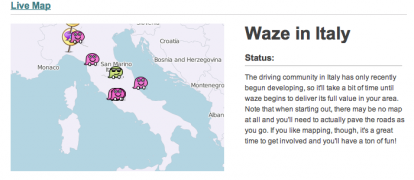 L’Italia nella homepage di Waze anche grazie a voi