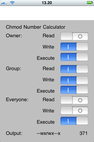 Chmod Calculator (Cydia): per analizzare i permessi dei file