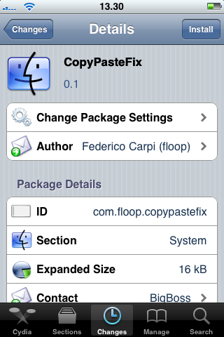 CopyPasteFix (Cydia) corregge il bug del copia/incolla su AppStore