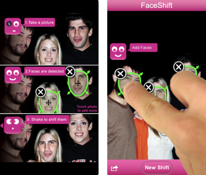 Faceshift: scambia le facce nelle foto su iPhone