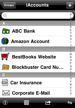 iAccounts: un ottimo password manager per iPhone