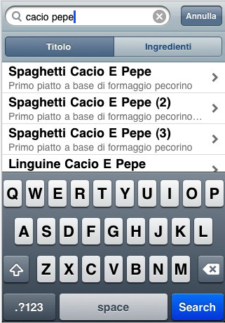 iRicette: tantissime ricette su iPhone