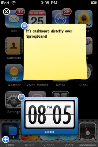 MobileDashBoard (Cydia Store): la dashboard sulla springboard