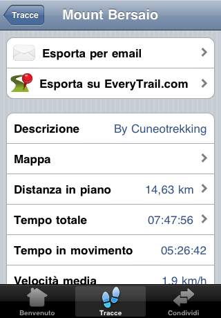 Easy Trails 2.5 disponibile su AppStore
