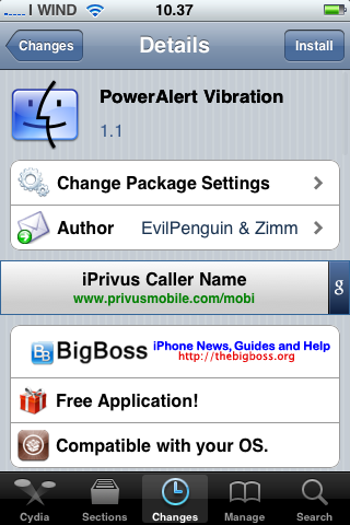 PowerAlert Vibration (Cydia): la vibrazione ti avverte quando la batteria è scarica