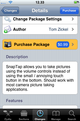Con SnapTap (Cydia Store) scatti le foto con gli auricolari