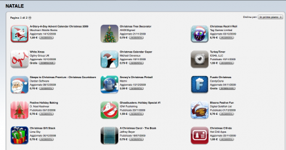 Una sezione AppStore dedicata alle applicazioni natalizie