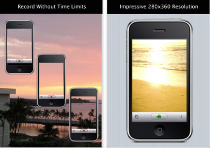 iVidCam Free: la versione gratuita per registrare video da iPhone 3G e 2G