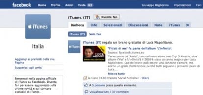 Anche iTunes Italia è ora su Facebook