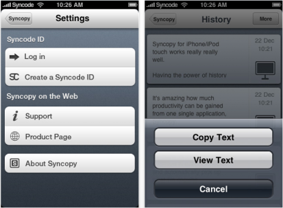 Syncopy: l’applicazione per sincronizzare la clipboard tra Mac ed iPhone ora su AppStore