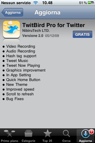 Importanti aggiornamenti per TwitBird Pro/Premium, PandoraBox e IM+