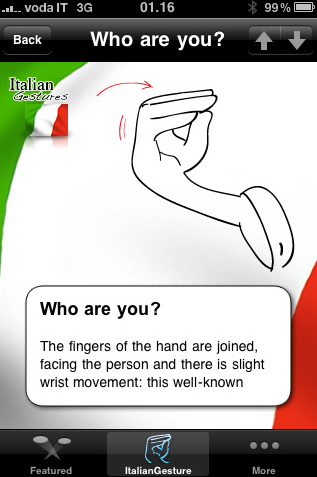 Italian Gesture: i gesti italiani in un’applicazione iPhone