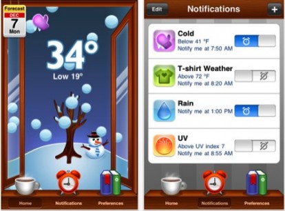 Outside: il meteo con le notifiche push