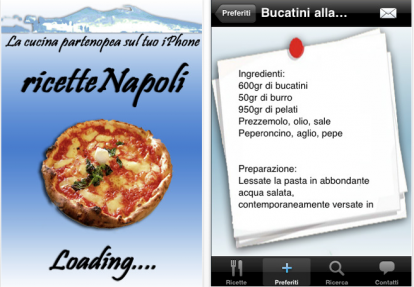 ricetteNapoli: i migliori piatti partenopei sul tuo iPhone