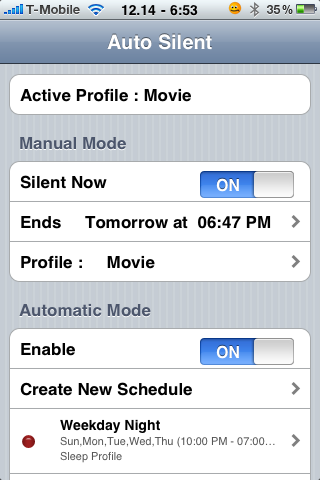 Auto Profiles Manager (Cydia): imposta vari profili ed integrali con il calendario