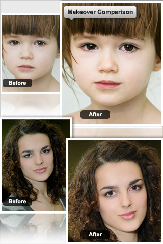 Photo Makeover: rielaborazione avanza dei volti su iPhone