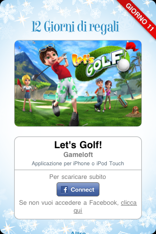 iTunes 12 giorni di regali: che sorpresa…oggi il gioco Let’s Golf!