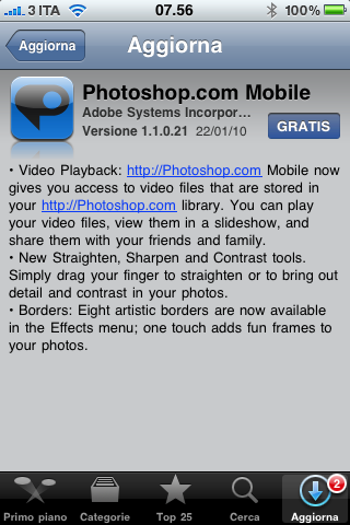Aggiornamenti per Photoshop.com Mobile e CodiceFiscale+