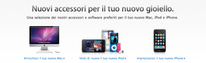 Vetrina Apple: accessori per Mac, iPod ed iPhone a prezzi scontanti e con spedizione gratuita, offerta prorogata