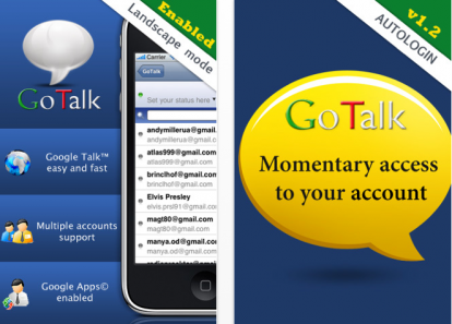 GoTalk: gestisci il tuo account Gtalk su iPhone