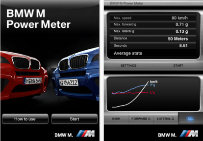 BMW M Power Meter, gratis su AppStore