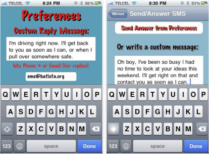 True SMS-Life Safer: invia SMS pre-impostati