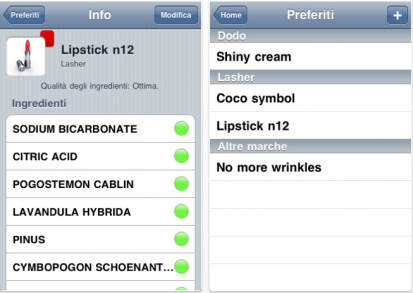 Cosmetique: gestisci i tuoi cosmetici e controlla l’INCI