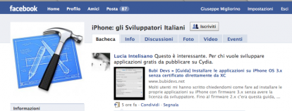 Su Facebook la comunità degli sviluppatori italiani