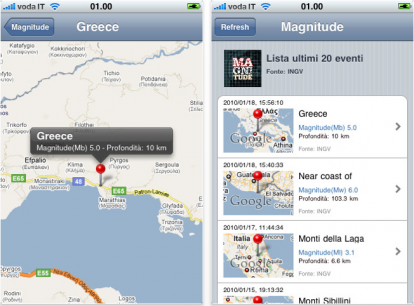 Magnitude: l’applicazione gratuita che mostra gli ultimi eventi sismici nel mondo